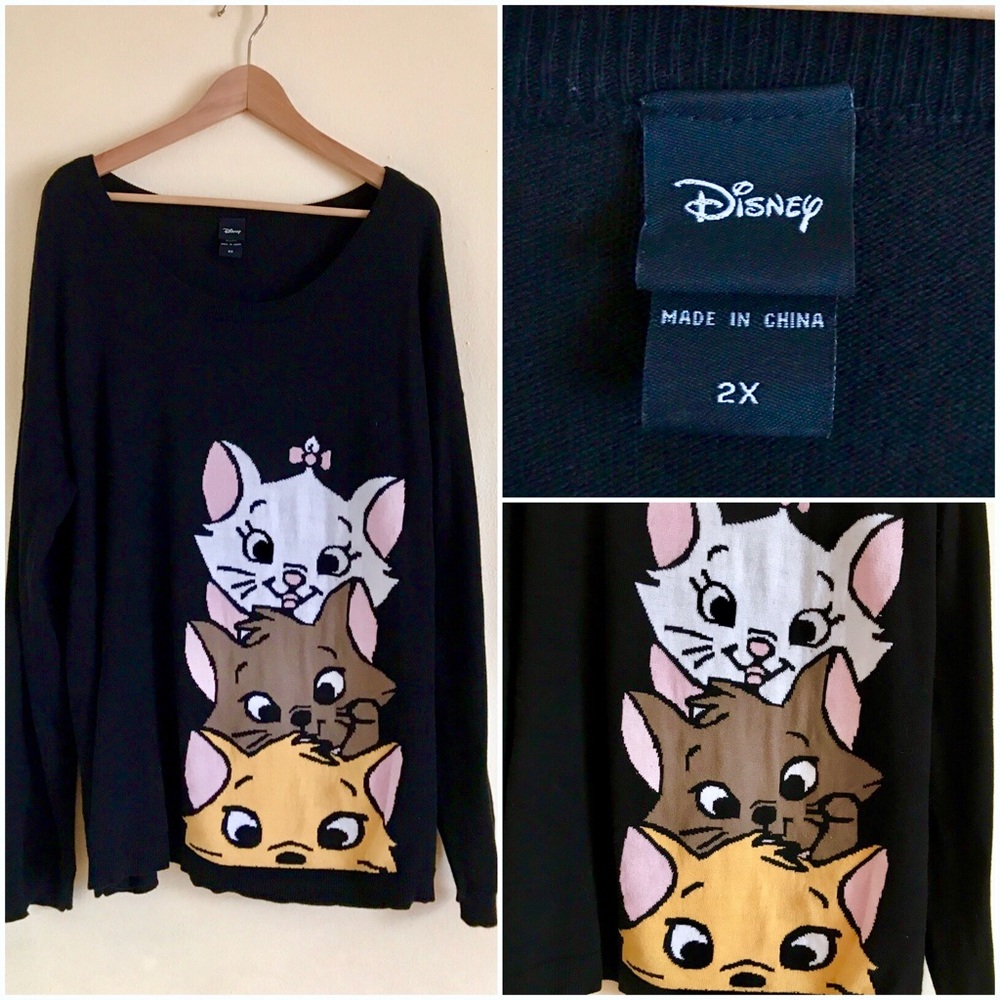 Disney aristocats box lunch sweater 2X NWOT